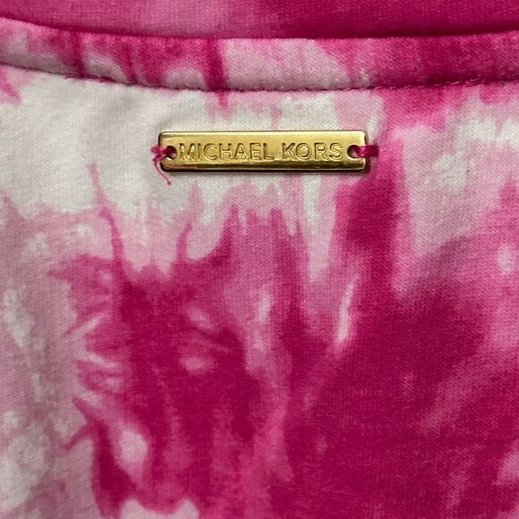 Michael Kors Pink Tie Dye Pullover Long Sleeve Sweatshirt Size Large - Picture 8 of 8